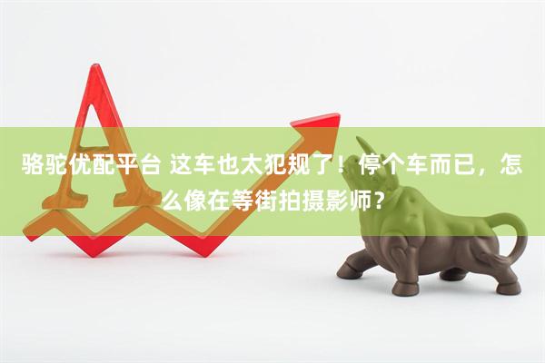 骆驼优配平台 这车也太犯规了！停个车而已，怎么像在等街拍摄影师？